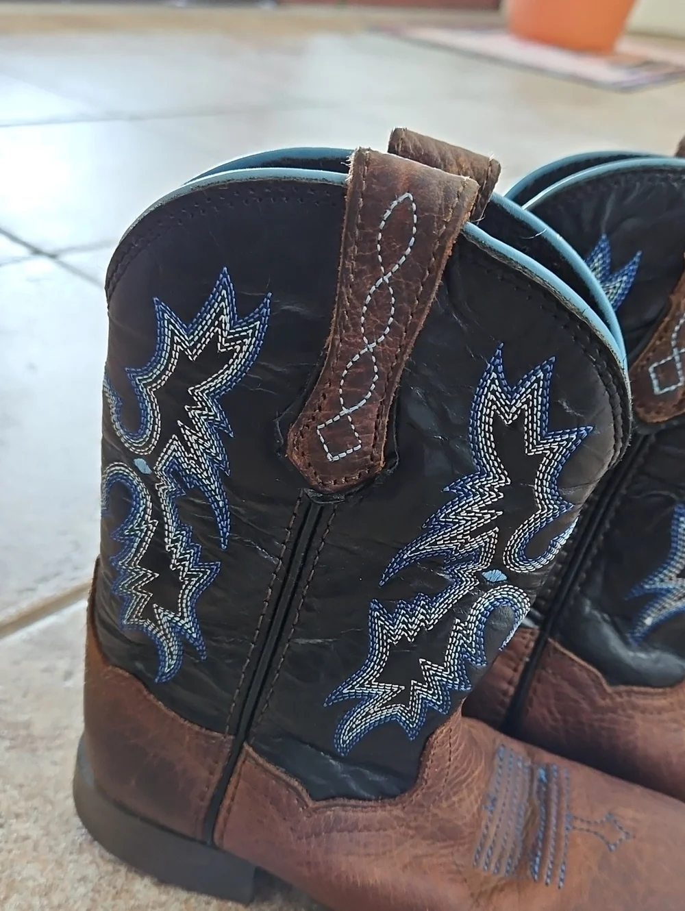 Ariat Wiggle Room Kids Brown & Black Western Cowboy Boots Size 10